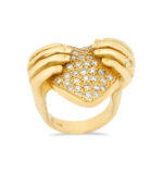750/- Gelbgold Herzring