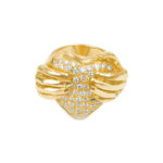 Herzring Gelbgold mti Diamanten