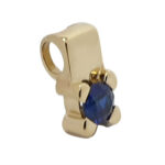 Anhänger in 333/- Gelbgold / mit blauem Stein – Bild 2