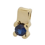 Anhänger in 333/- Gelbgold / mit blauem Stein